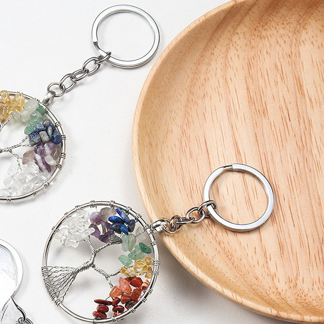 Wholesale Tree of Life Pendant Crystal Key Chain