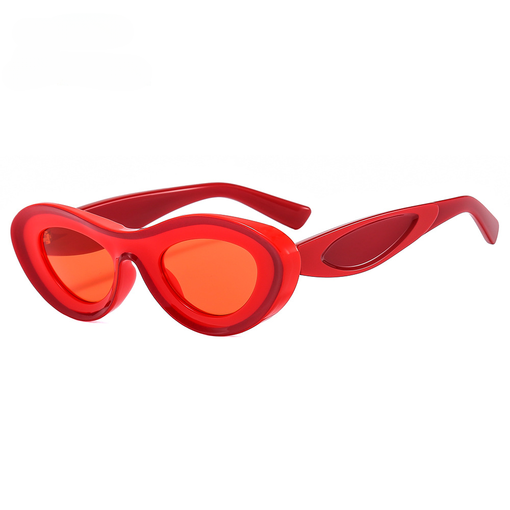 Wholesale PC Concave Contrast Color Dazzling Sunglasses