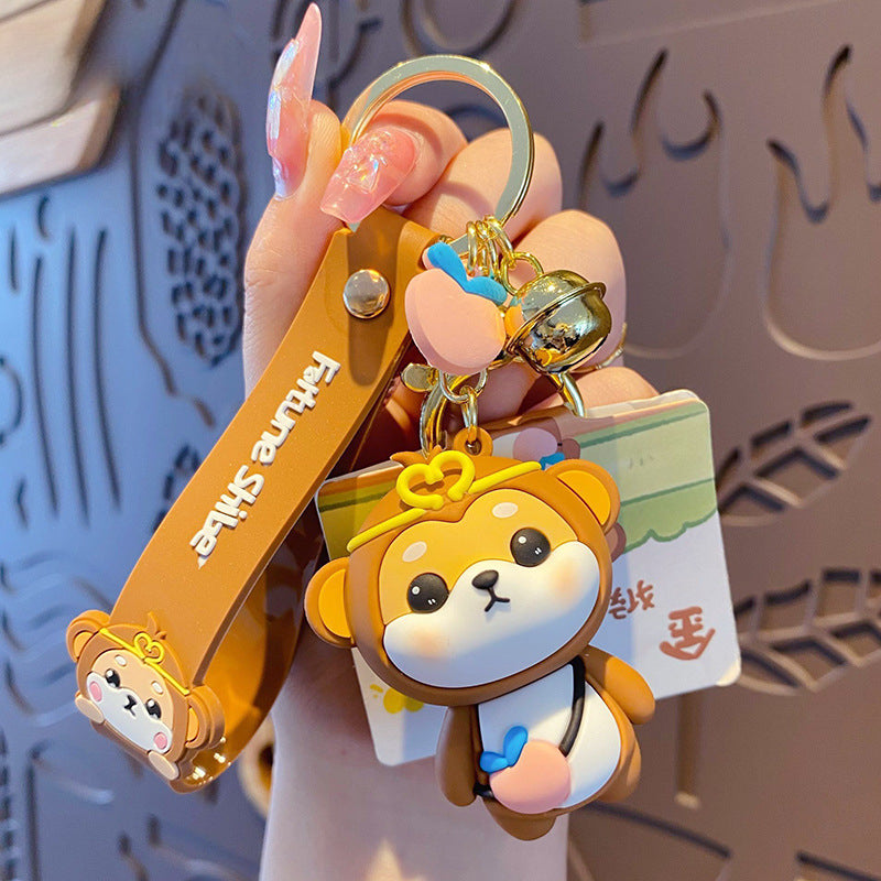 Wholesale Silicone Shiba Inu Keychain