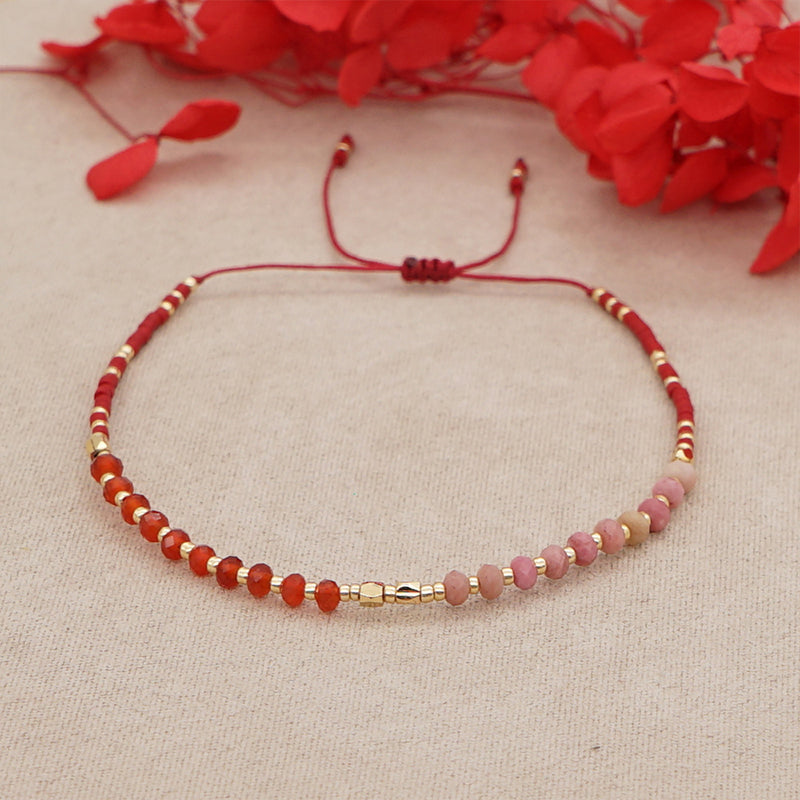 Venta al por mayor Pulsera Cristal Simple Bohemio Étnico Onyx Natural OLY-BT-GBH003