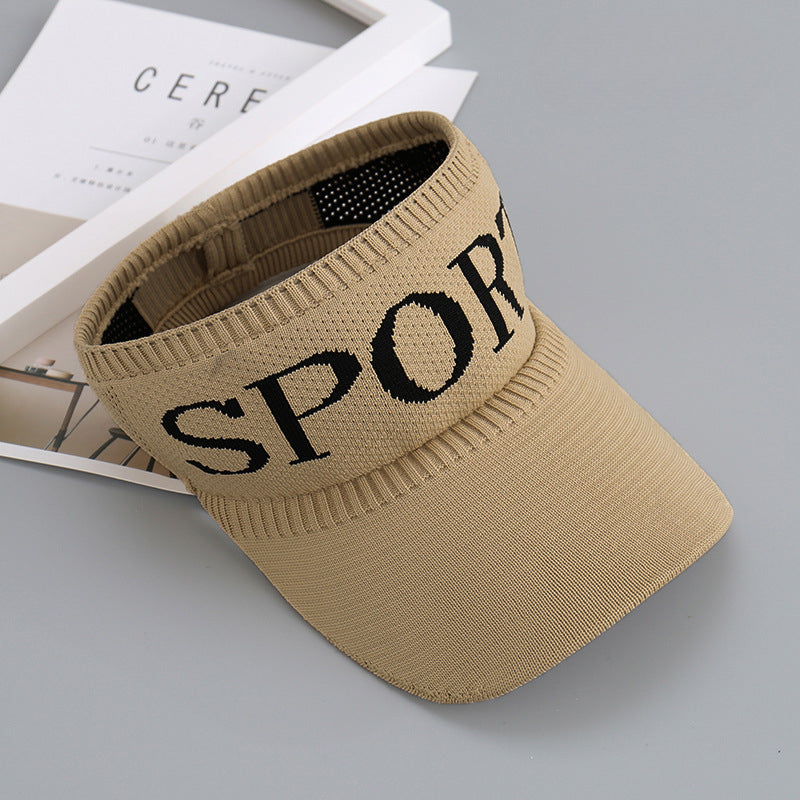 Wholesale Sun Protection Empty Top Knitted Acrylic Baseball Caps