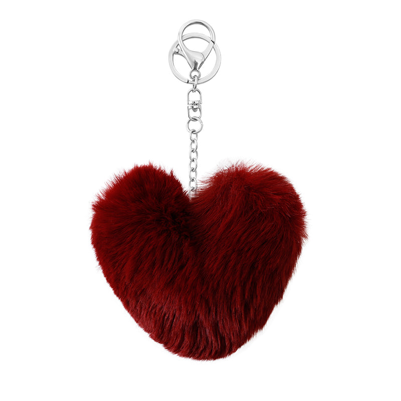 Wholesale Love Hair Ball Tassel Keychain Women Bag Pendant OLY-KC-JM008