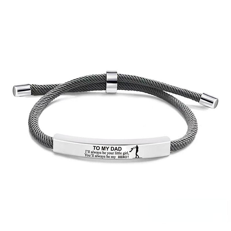 Venta al por mayor Pulsera de acero inoxidable para el día del padre.