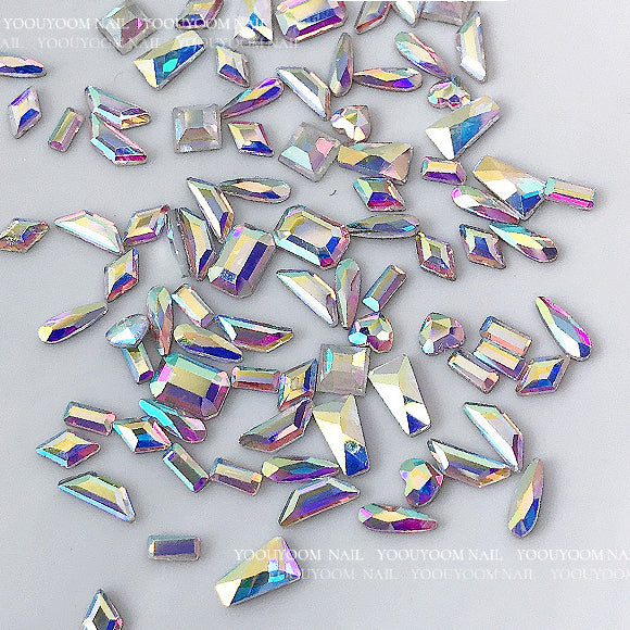Wholesale 100PCS/Pack 6MM Glass Flat Nail Diamond Beads