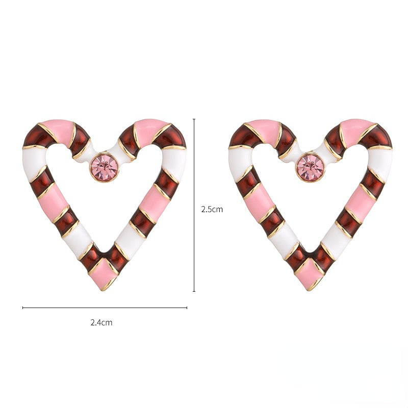 Pendientes De Cobre Con Goteo De Aceite De Mariposa Corazón al por mayor