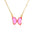 Wholesale Alloy Glass Butterfly Necklace